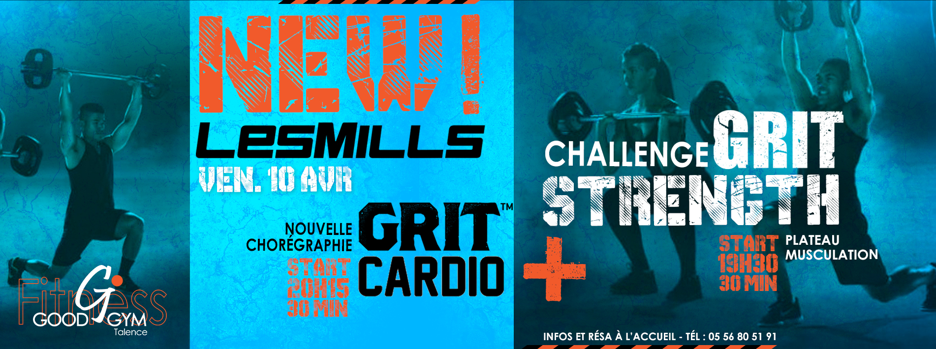 Lire la suite à propos de l’article RDV le 10 Avril pour la nouvelle Choré GritCardio  & le challenge Grit Strenght